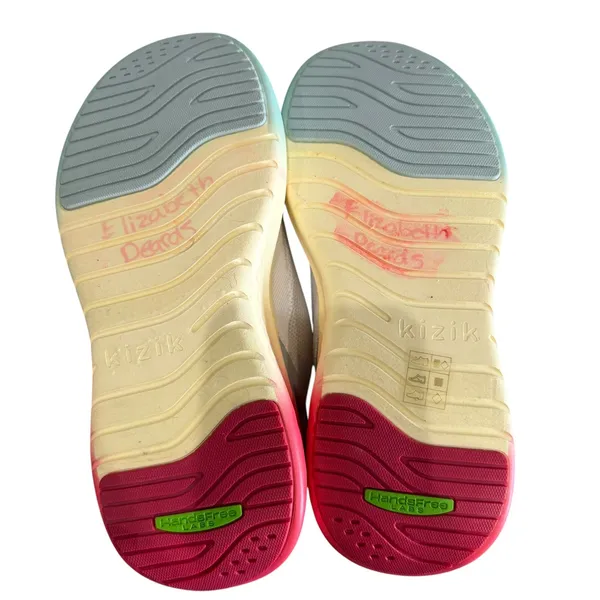 KIZIK Athens Slip On Sneakers Women's 7 Wide White Sunrise Comfort Hands Free - Image 8