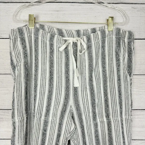 Sundance Blue Striped Gauze Cotton Pants Womens Size Medium Lined Boho‎ Beach - Image 3