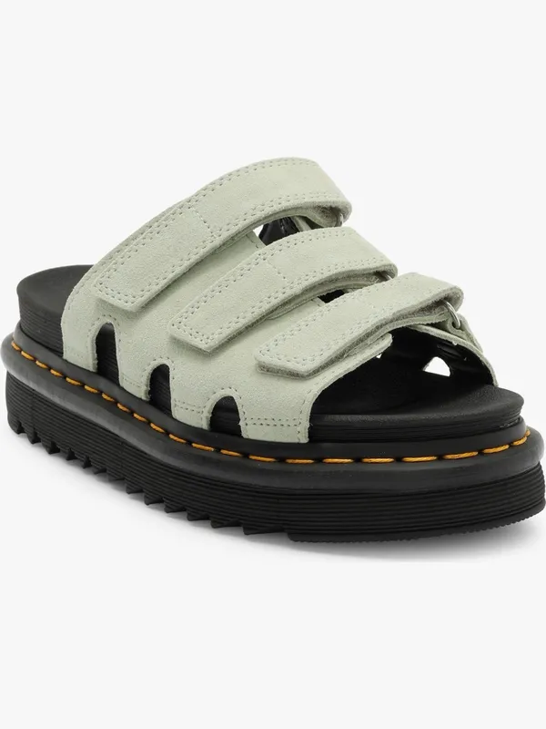 Dr. Martens Raine Sage Green Suede Platform Slide Sandals Size 8 NIB - Image 3