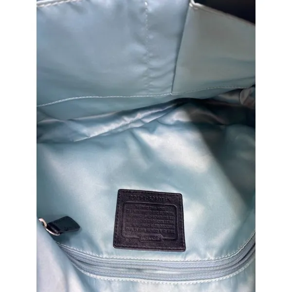 Coach Women's Large Black Tan Fabric Tote Bag - Image 6
