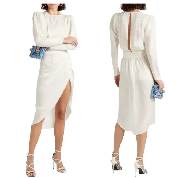 Ronny Kobo NWT Jade Midi Dress‎ Marygold Sz M - Image 13