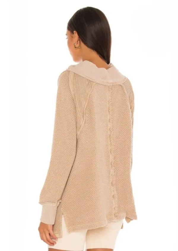 Free People She's A Keeper Winter Wheat Top Size XS NWT Reg $88. - Image 3