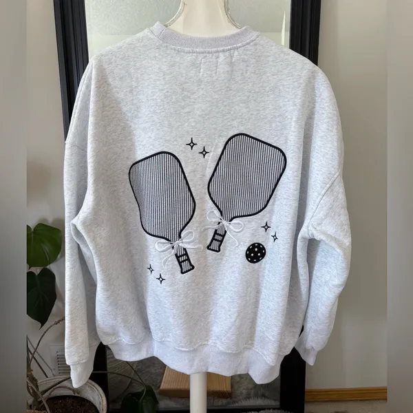 Sunkissed Coconut Pickleball Long Sleeve Soft Sweatshirt Size XL - Image 4