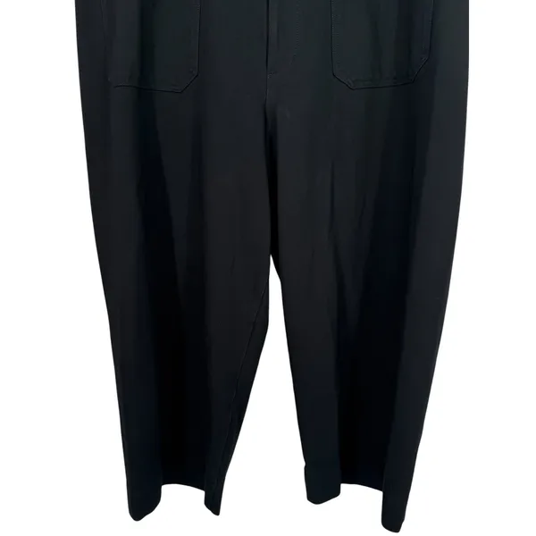 Anthropologie Maeve Colette Black Wide Leg Cropped Pants Size 20W Minimalist - Image 9