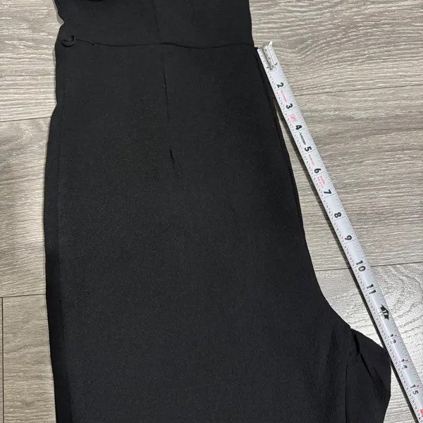 UNIQ Elegant Black Wide Leg V Neck Sleeveless Jumpsuit‎ Women Large - Image 11