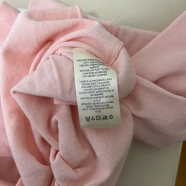 We The Free XS Oversized Comfy Minimalist Pink‎ Tunic Mock Neck Cotton Shirt Top - Image 6