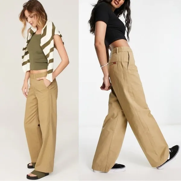 LEVI’S Khaki Mid Rise Straight Leg Retro 90s Baggy Dad Trouser Workwear Pants 24 - Image 11