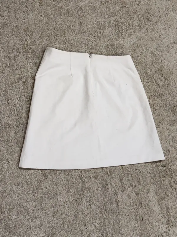 Aritzia- Sunday Best- White Tatiana High Waist Mini Skirt - Image 5
