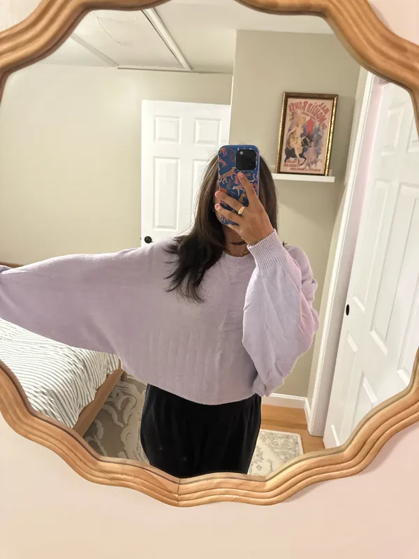 Garage Pastel purple cropped sweater - Image 2