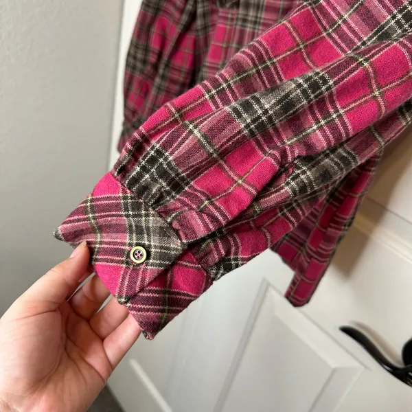 Entro Hot Pink Brown Wool Blend Latest Obsession Ruffle Top - Image 7
