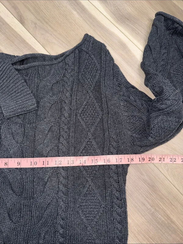RtA Zane asymmetrical cable knit sweater size small - Image 7
