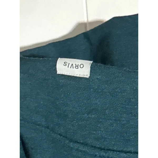 Orvis Teal Long Sleeve Sweatshirt Pullover High Low Hem Women's Size L/XL - Image 3