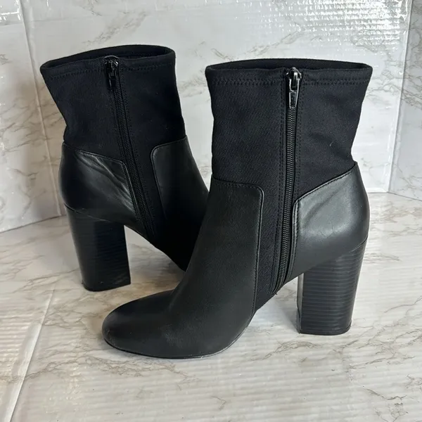 Nine West ladies black ankle‎ boots block heel size 10 M - Image 7