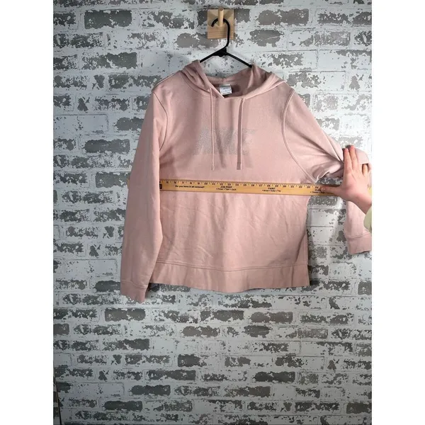 Nike | women pink hoodie with bedazzled logo - Image 5