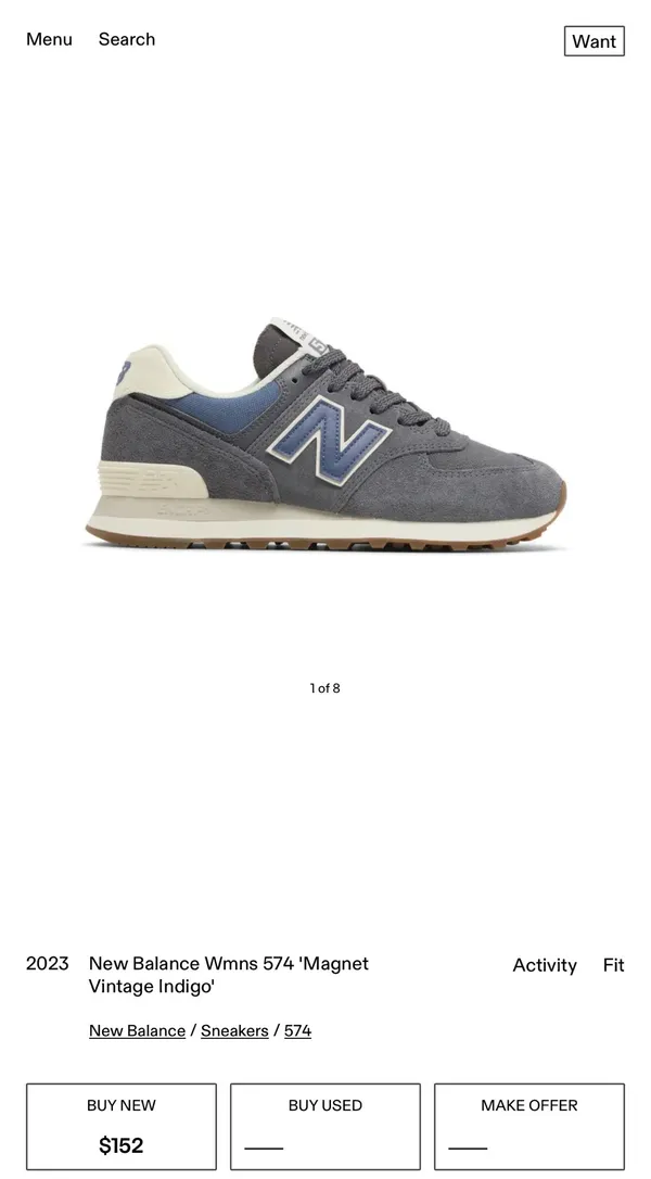 New balance 574 vintage indigo sneakers - Image 7