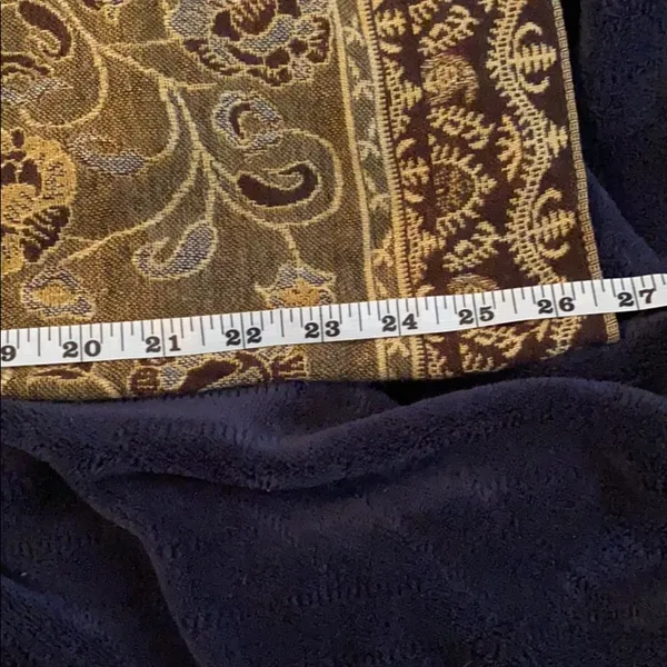 Pashmina paisley dark colors scarf (A) - Image 4