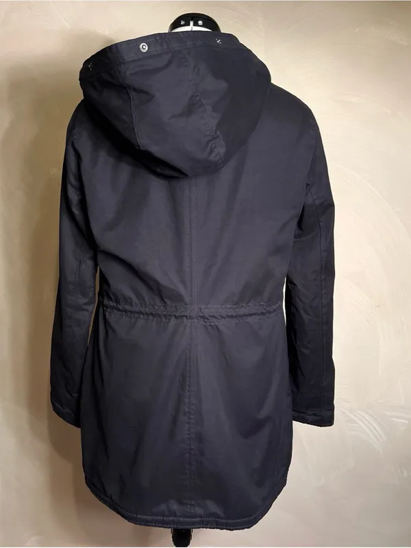 Hollister Womens Pacific Merchants Faux Fur Hooded Parka Jacket Y2K Style|Size:M - Image 4