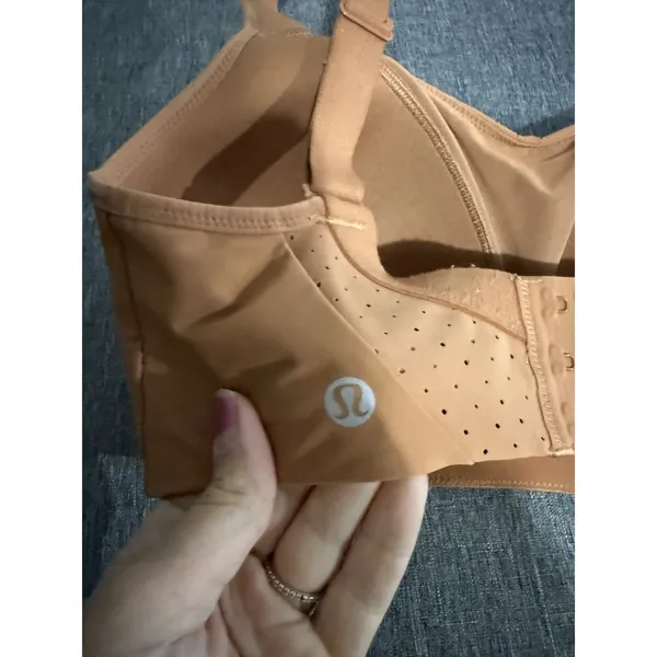 lululemon Women's Run Times High Support Bra Terracotta Adjustable Strap 32DD - Image 4