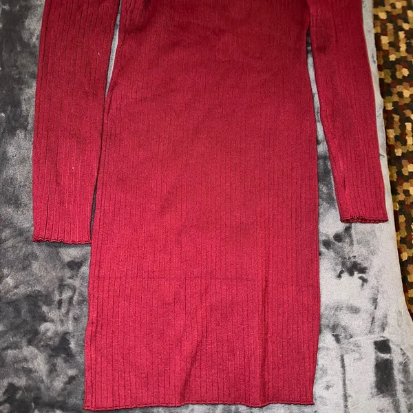 Princess Polly Penelope Long Sleeve Mini Dress in Burgundy Size M/L New with tag - Image 14