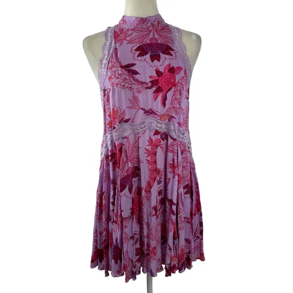 Intimately Free People She Moves Chemise High Neck Mini Dress Size XS - Image 2