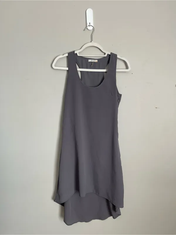 FREEBIRD Gray Sleeveless Racerback High-Low Dress Sz S - Image 2