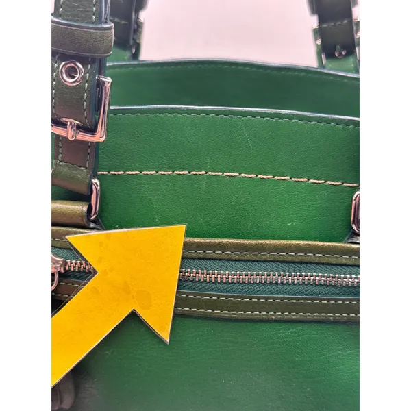 Vintage‎ Coach 7465 Hamilton Kelly Green Leather Satchel Handbag - Image 14