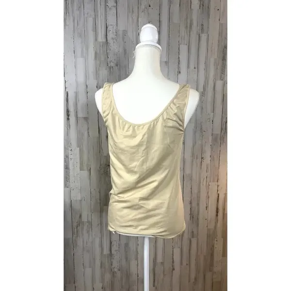 J. Crew Mercantile Women's Beige V-Neck Sleeveless‎ Tank Top Size Large - Image 4