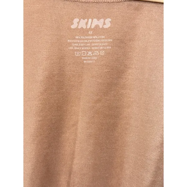SKIMS Arm Shaper Sleeves Tan Open Bust Compression Slimming Shrug Beige Size 4X - Image 2