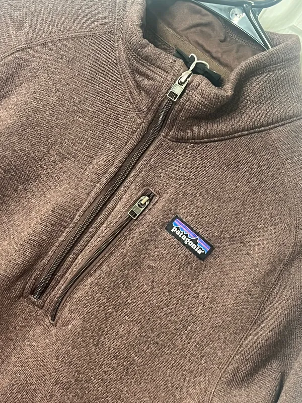 Patagonia Better Sweater 1/4 Zip Pullover Mens Brown Fleece Casual Outdoor Size M - Image 7