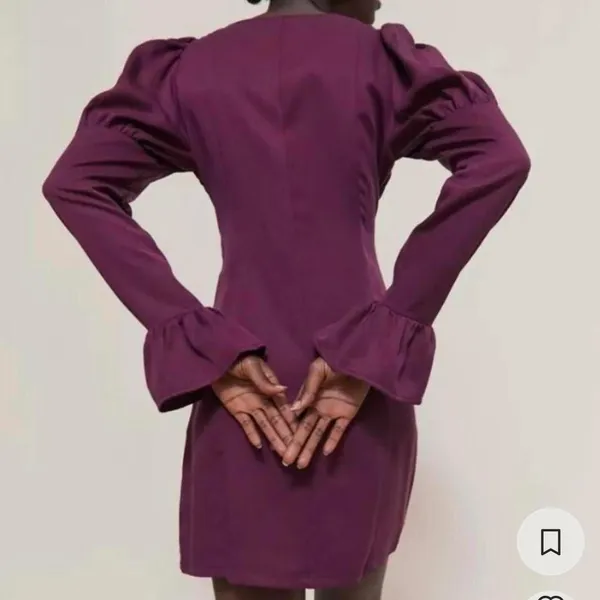 Urban Outfitters Burgundy Milkmaid Dress Eggie Nirvana Dress sz XS - Image 3