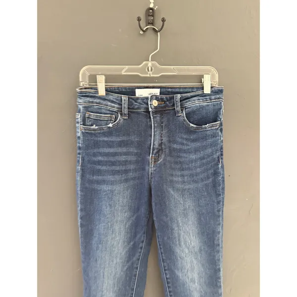 Vervet Los Angeles High Rise Skinny Jeans Medium‎ Wash Blue Cuffed Size 28 - Image 2