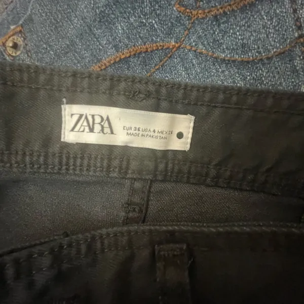 Zara Black Straight Cut Jeans ( thick) - Image 2