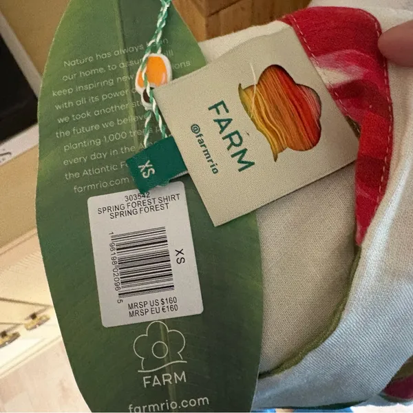 FARM‎ RIO Spring Forest Shirt Button Down Long Sleeve SIZE XS NWT - Image 7