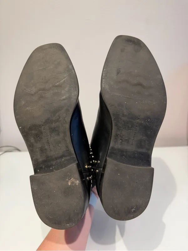 ZARA Black Chelsea Boots Size 7.5 - Image 6