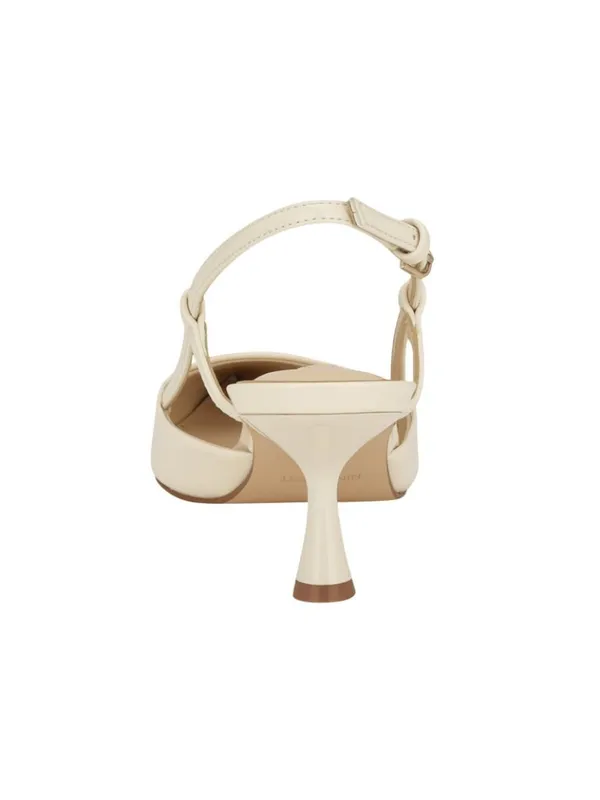 NWT Nine West Women’s Rhonda3 Kitten Heel Slingback Pumps Ivory Off White 6.5M - Image 3