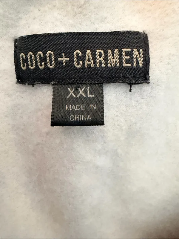 Coco + Carmen Taupe Animal Print Pullover Sweatshirt - Image 3