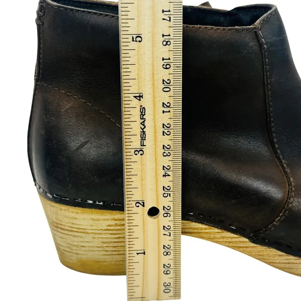 Dansko‎ Maria Brown Leather Clog Ankle Boots Wood Heel Womens 36 Rustic Cottage - Image 9