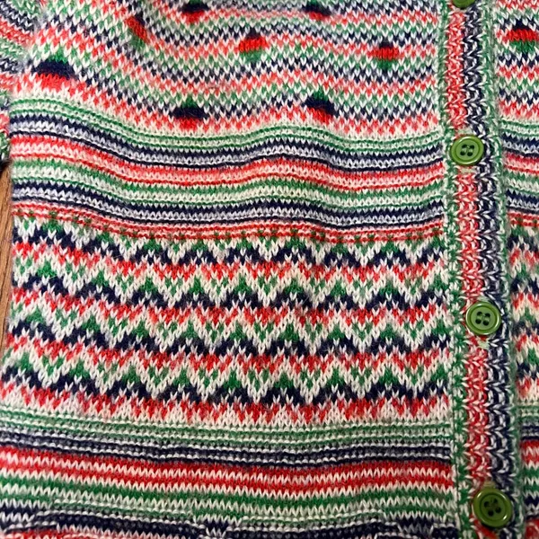 VTG Retro Knit‎ Cardigan Sweater USA Made Union Colorful Button Up Wool Womens S - Image 3