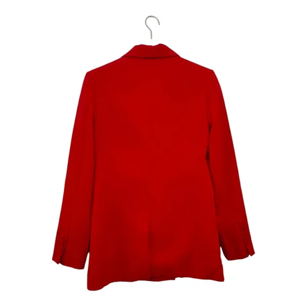 ZARA Red Double Breasted Tailored Blazer Size Small - Image 6