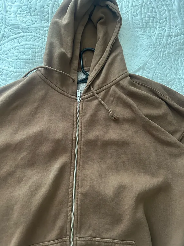 John Galt Brandy Melville Christy Zip-Up Oversized Hoodie - Image 3