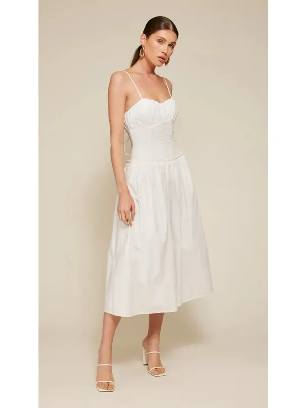 Line & Dot Maison Corset Dress in White Small New Womens Maxi Gown - Image 10