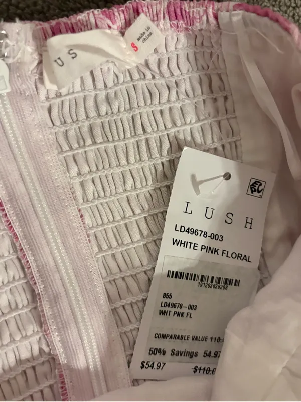 Lush White and Pink Floral Sundress - Image 5