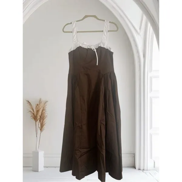 ✨MOON RIVER Two Tone Drop Waist Peakaboo Sz Large Dress✨ - Image 5