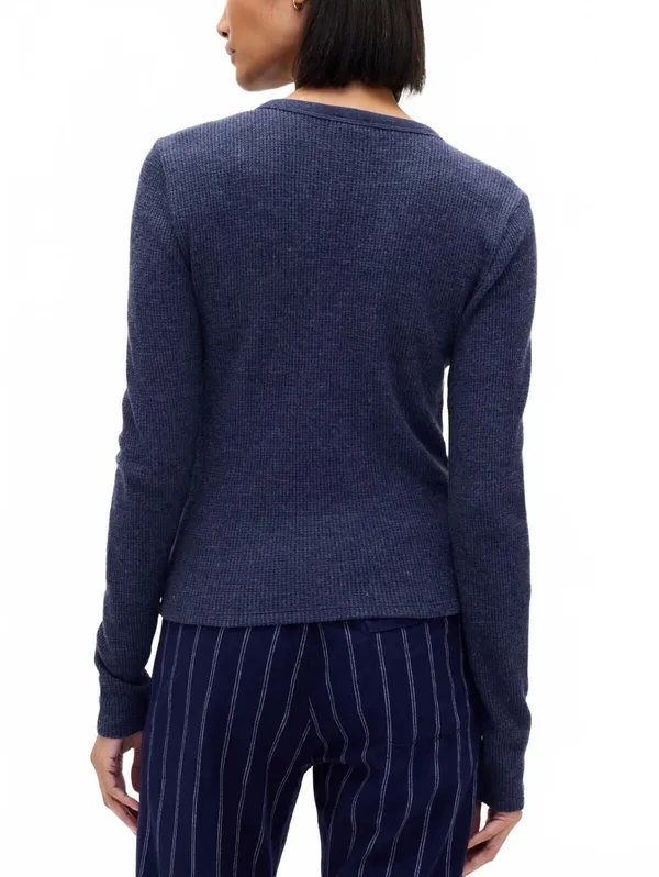 Gap Waffle Cardigan NWT Navy Blue Small - Image 3