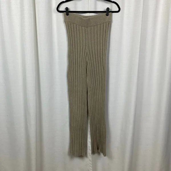 Free People Beach Tan Imogene Sweater Pants Sz.S - Image 4