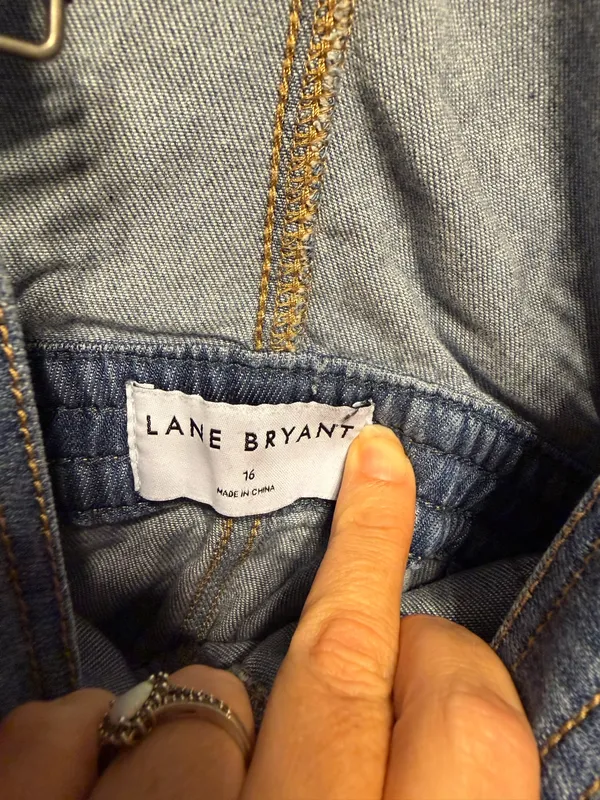Lane Bryant Overalls Relaxed Short Denim - Image 5