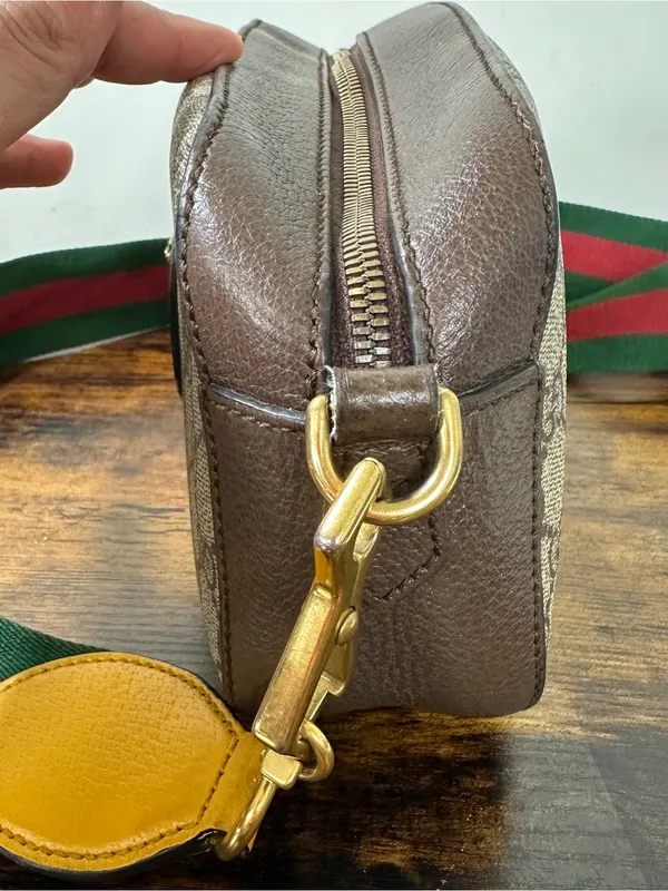 Gucci Neo GG Supreme Camera Crossbody Bag Web Strap Feline 476466 - Image 16
