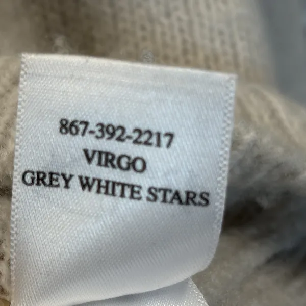 Rails Womens XS Sweater Cashmere Blend Virgo Gray White Stars Drop Shoulder - Image 9