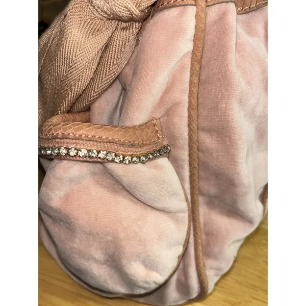Juicy Couture Embellished Pink Velour Daydreamer Shoulder Bag Purse Vintage Y2K - Image 6