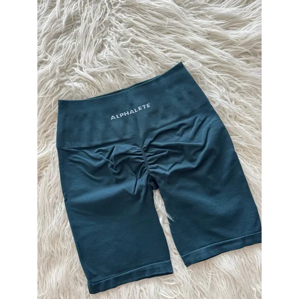 Alphalete Amplify Ultra High Rise Biker Short 6.5” Midnight Size Small - Image 4